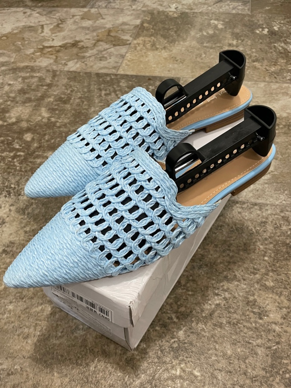 Women’s Woven Pointed-Toe Mules - Picture 2 of 7